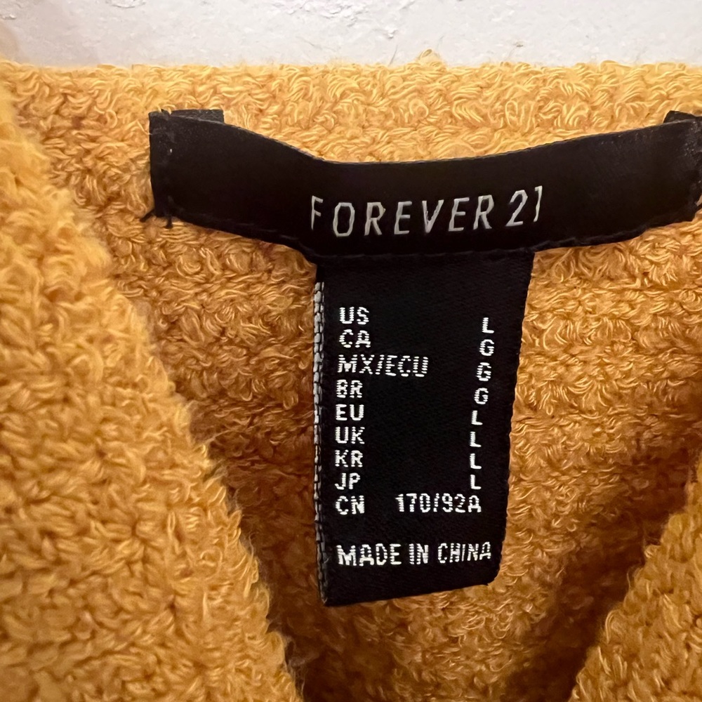Forever 21 size L, mustard color.
